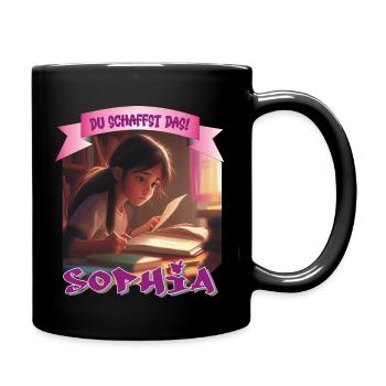 Sophia Studium T Shirt - Tasse einfarbig - Schwarz - Rechts