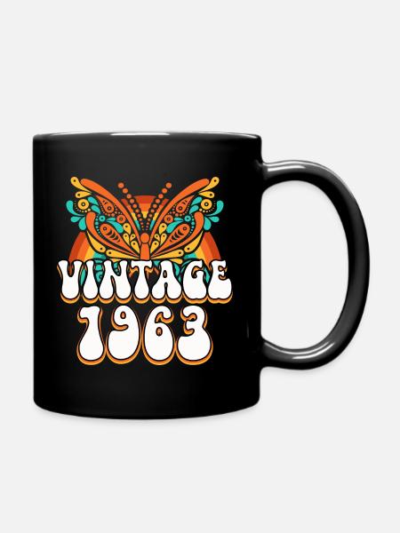 Style Rétro 1963 Femme 60 Ans Anniversaire - Mug uni - noir