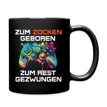Né pour jouer, forcé de se reposer - gamers - Mug uni - noir - Droite