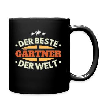 Der Beste Gärtner der Welt - Tasse einfarbig - Schwarz - Rechts
