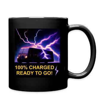 100% CHARGED - Full Colour Mug - black - Right