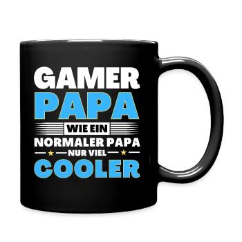 Gamer Papa wie ein normaler nur viel cooler - Tasse einfarbig - Schwarz - Rechts