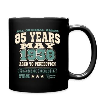 Aged to perfection may 1938 - 85 years old - Full Colour Mug - black - Right