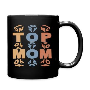 TOP MAMA colorful - Tasse einfarbig - Schwarz - Rechts