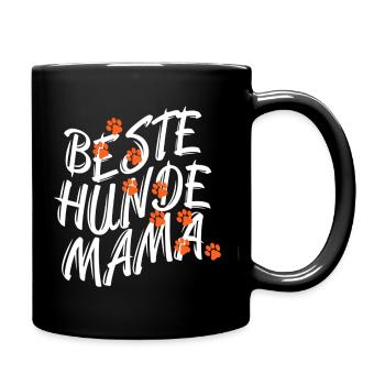 BESTE HUNDE MAMA - HUNDELIEBE - HUNDELIEBHABER - Tasse einfarbig - Schwarz - Rechts