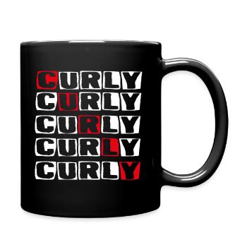 CURLY BY LLD WHITE - Tasse einfarbig - Schwarz - Rechts