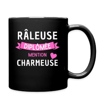 Râleuse diplômée mention charmeuse Humour fun - Mug uni - noir - Droite