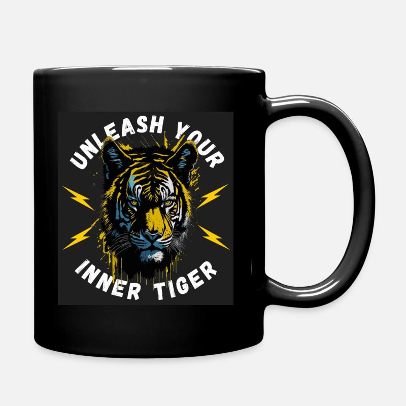 Unleash Your Inner Tiger | Power | Tiger - Full Colour Mug - black
