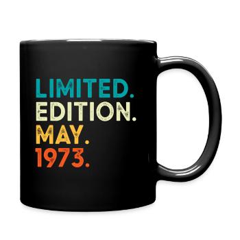 Geschenke zum 50 Geburtstag 1973 - Tasse einfarbig - Schwarz - Rechts