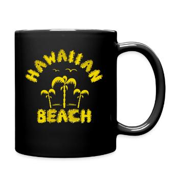 Hawai beach in Yellow - Tasse einfarbig - Schwarz - Rechts