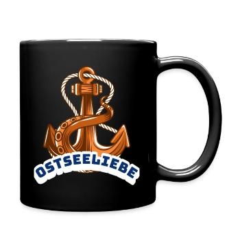 OstseeLiebe - Tasse einfarbig - Schwarz - Rechts