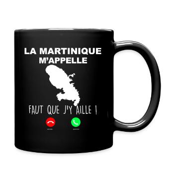 Martinique téléphone portable humour - Mug uni - noir - Droite