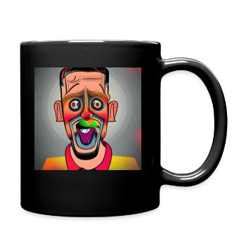 trippy psychedelic - Full Colour Mug - black - Right