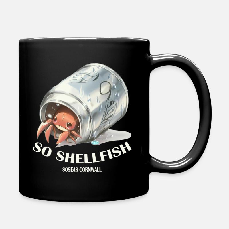So Shellfish Hermit Crab - Full Colour Mug - black