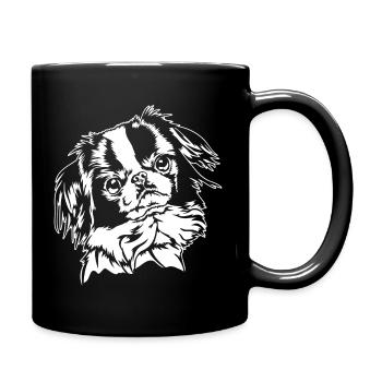 Japan Chin Portrait Dogs Dog Wilsigns - Full Colour Mug - black - Right
