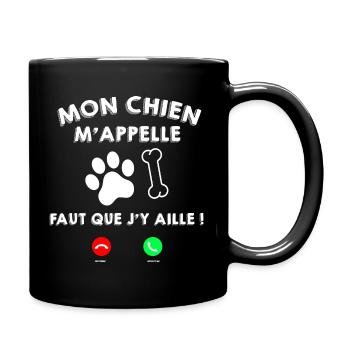 Mon Chien Préféré M'Appelle Cadeau Humour - Mug uni - noir - Droite