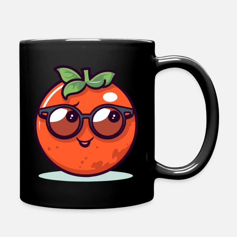 Tomato, red fruit, solanum tomato, vine-ripe fruit - Full Colour Mug - black