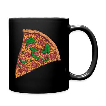 Yummie!! Pizza - Tasse einfarbig - Schwarz - Rechts