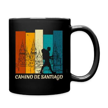 Camino de Santiago - Pilgrims - Buen Camino - Full Colour Mug - black - Right
