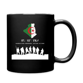 Algerien In Freiheit, vereint als Einheit 1962 - Tasse einfarbig - Schwarz - Rechts