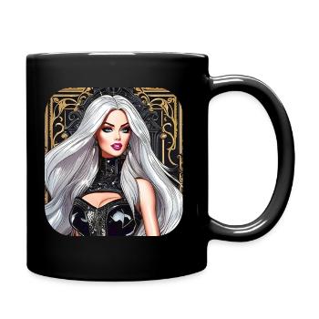 Anime Gothic Girl en or noir - Mug uni - noir - Droite