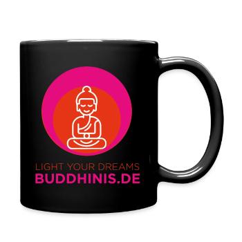 Logo buddhini - Tasse einfarbig - Schwarz - Rechts
