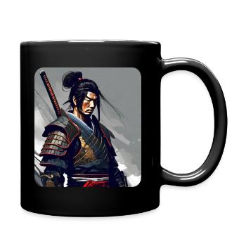 Stolzer Samurai Japan Asia Kendo Karate Ninja Judo - Tasse einfarbig - Schwarz - Rechts