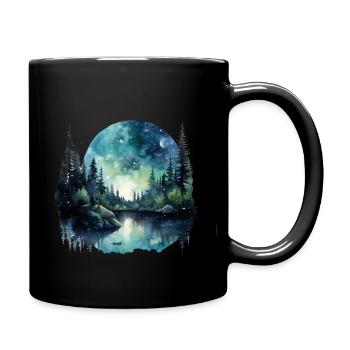 Mystical lunar shaft - Full Colour Mug - black - Right