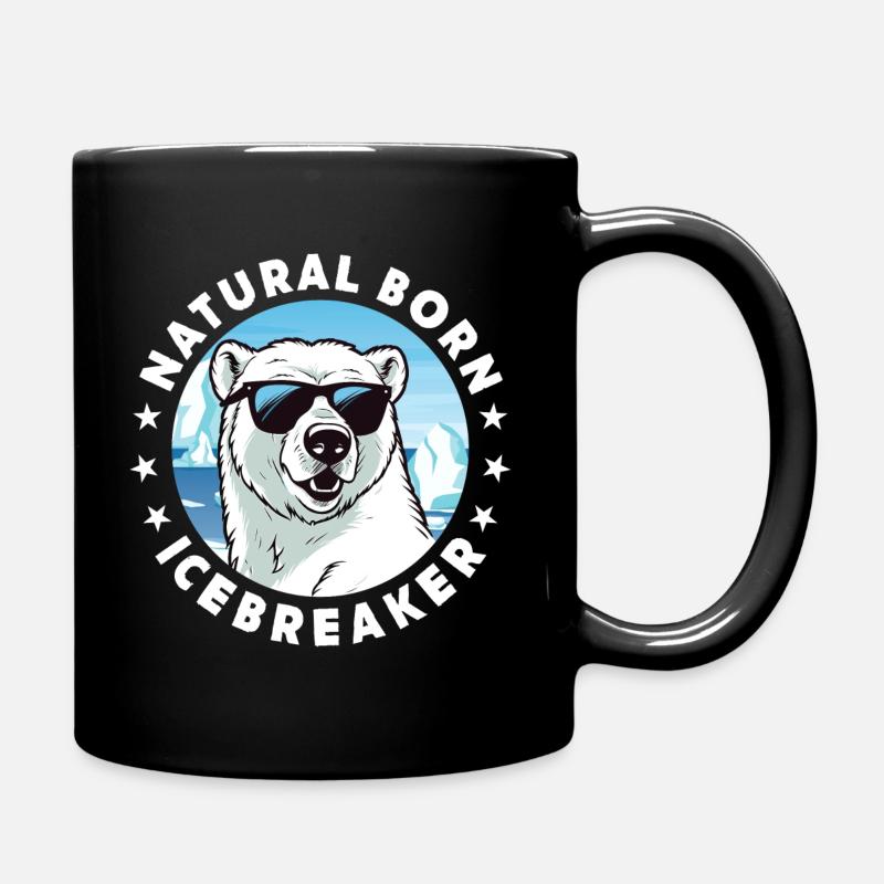 Eisbär Bär Arktis Nordpol Eisbären Spruch - Tasse einfarbig - Schwarz