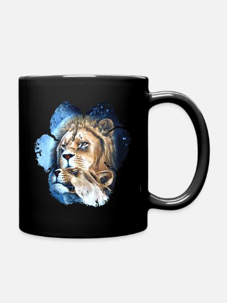 Paire de lions 2 - Mug uni - noir