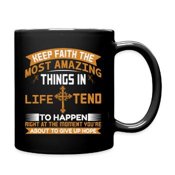 Most Amazing - Tasse einfarbig - Schwarz - Rechts