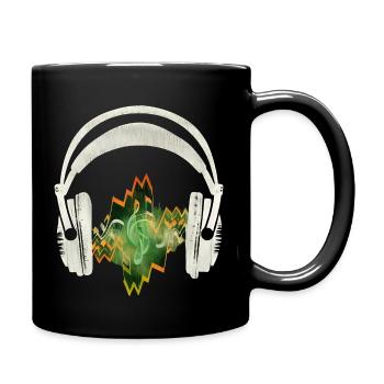 Casque Heartbeat Casque Heartbeat Musique - Mug uni - noir - Droite