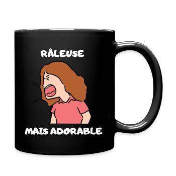 Raleuse mais adorable. Cadeau Humour - Mug uni - noir - Droite
