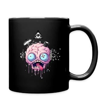 Überlastetes Gehirn des 21. Jahrhunderts - Tasse einfarbig - Schwarz - Rechts