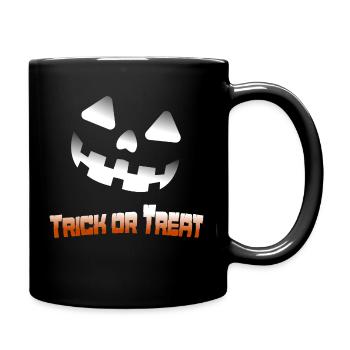 Pumpkin Face - Halloween Trick or Treat - Gruseln - Tasse einfarbig - Schwarz - Rechts
