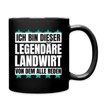 Ich bin dieser legendäre Landwirt - Tasse einfarbig - Schwarz - Rechts