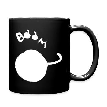 Boom Bombe weiß - Tasse einfarbig - Schwarz - Rechts