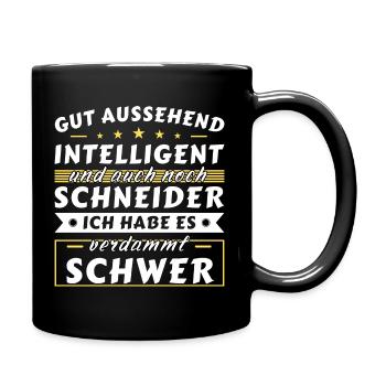 Gut aussehend intelligent - Schneider Edition - Tasse einfarbig - Schwarz - Rechts