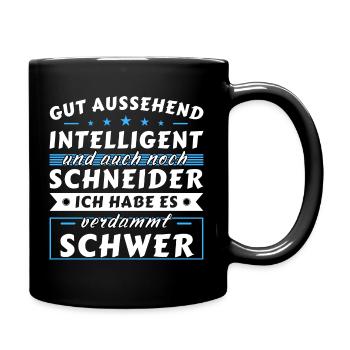 Gut aussehend intelligent - Schneider Edition - Tasse einfarbig - Schwarz - Rechts