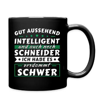 Gut aussehend intelligent - Schneider Edition - Tasse einfarbig - Schwarz - Rechts