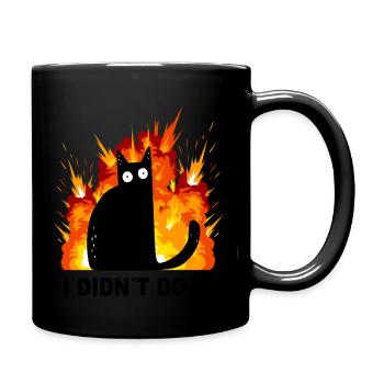 Chat Je ne l’ai pas fait Explosion Chat noir - Mug uni - noir - Droite