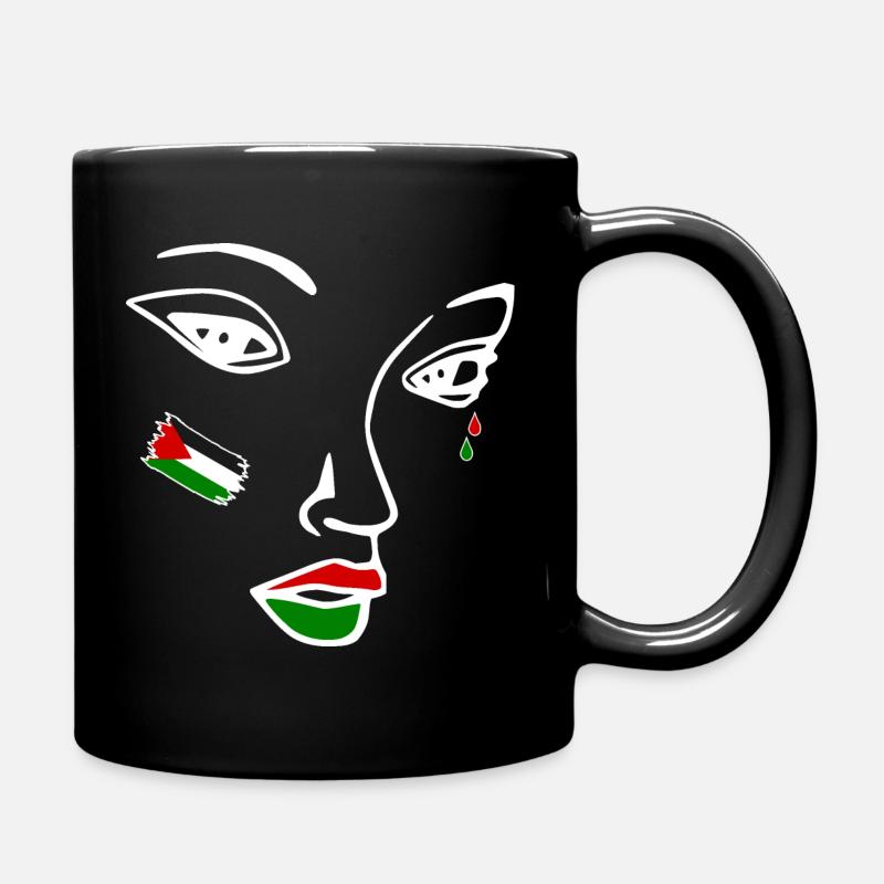 Free palestine - Tasse einfarbig - Schwarz