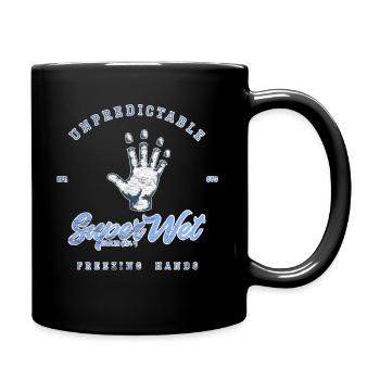 Unpredictable freezing hands (Pale) - Full Colour Mug - black - Right