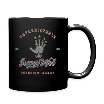 Unpredictable freezing hands (weathered) - Full Colour Mug - black - Right