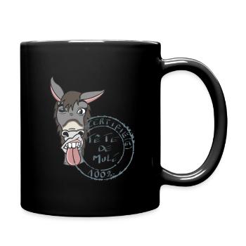 Mule head - Full Colour Mug - black - Right