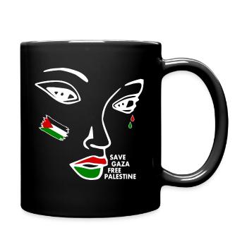 Free palestine women - Full Colour Mug - black - Right