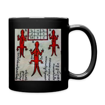 Auspicious Thai Lizard - Full Colour Mug - black - Right