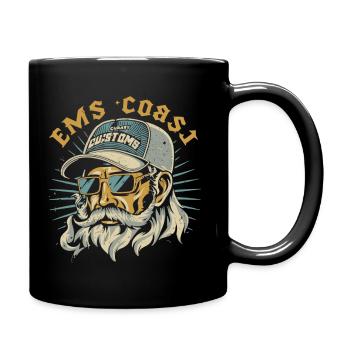 Ems Coast Customs Oldskool Design#3 - Tasse einfarbig - Schwarz - Rechts