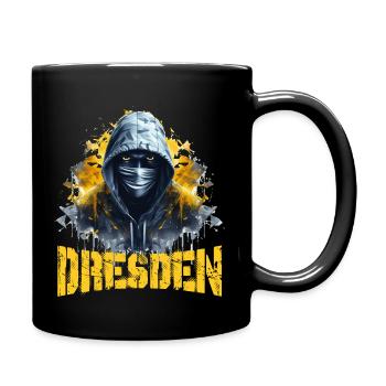 Dresden Ultras Football Design for Proud Dresdeners - Full Colour Mug - black - Right