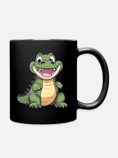 Krokodil - Tasse einfarbig - Schwarz